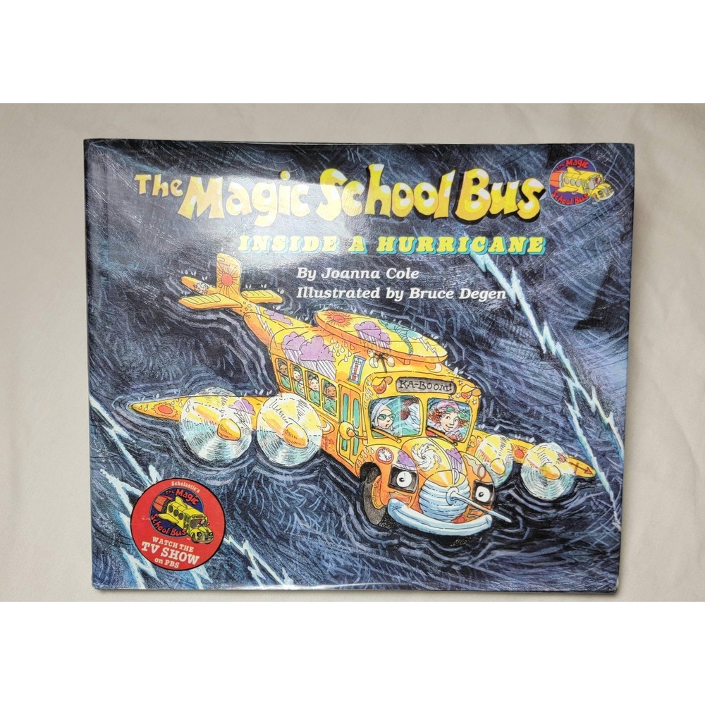 1995 The Magic School Bus Inside A Hurricane Hardback 1st Edition With Jacket.